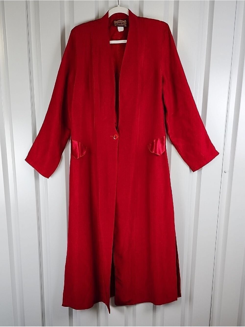 Vintage First Lady Jackie & Julian Classic Red Long Evening Jacket Size Large